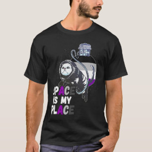 Asexueller Astronaut Katzen Retro Weltraum Ist Mei T-Shirt