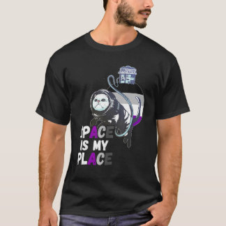 Asexueller Astronaut Katzen Retro Weltraum Ist Mei T-Shirt