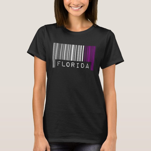 Asexueller Barcode Pride Florida Niedlich Ace Ästh T-Shirt (Vorderseite)