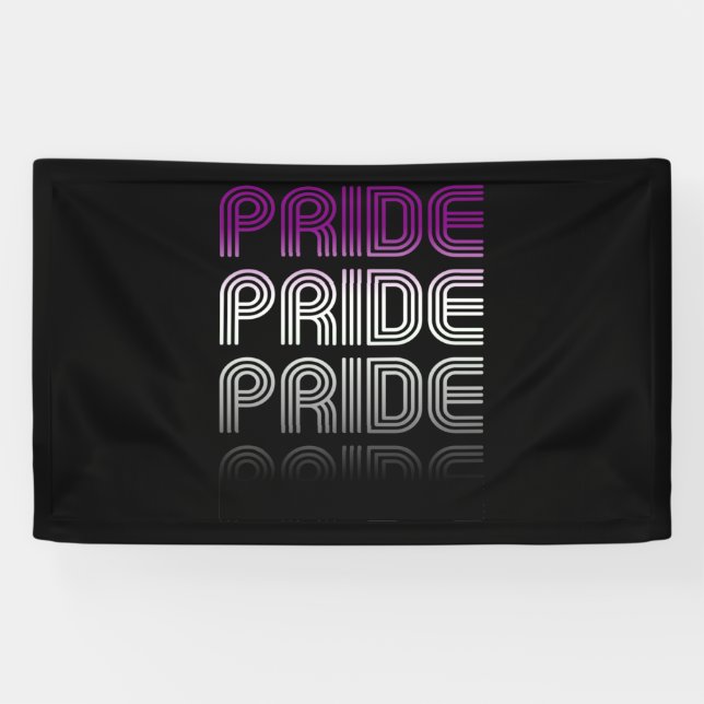 Asexueller Retro-Stolz Banner (Horizontal)