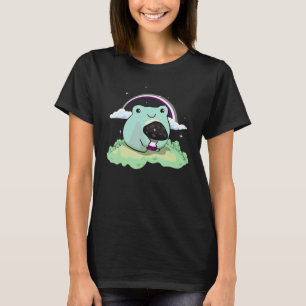 Asexueller Stolz Ace-Flagge Süßer Frosch Pilz Subt T-Shirt