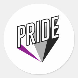 Asexueller Stolz-Ausbruch Runder Aufkleber