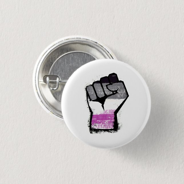 Asexueller Stolz Faust Button (Vorne & Hinten)