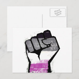 Asexueller Stolz Faust Postkarte