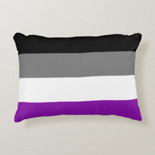Asexueller Stolz, LGBTQ-Stolz, gestreifte Printwer Dekokissen