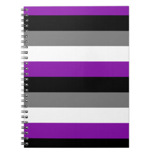 Asexueller Stolz, LGBTQ Stolz, gestreifter Druck Notizblock