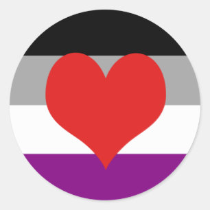 Asexueller Stolz Runder Aufkleber