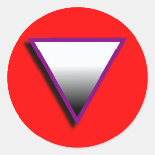ASEXUELLES DREIECKSYMBOL 3D RUNDER AUFKLEBER