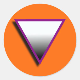ASEXUELLES DREIECKSYMBOL 3D RUNDER AUFKLEBER