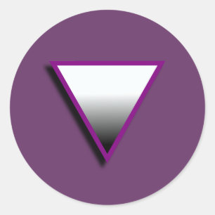 ASEXUELLES DREIECKSYMBOL 3D RUNDER AUFKLEBER