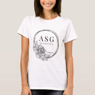 ASG-Logo in schwarz (Name auf der Rückseite) T-Shirt