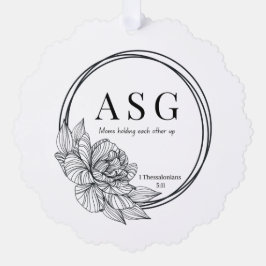 ASG-Logo mit Datum-Ornament-Karte Ornament Karte