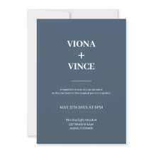 Ash Blue | Moderne Minimalistische Hochzeitseinlad