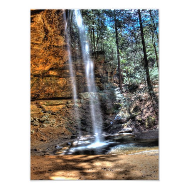 Ash Cave Falls, Ash Cave, Hocking Hills, Ohio Fotodruck (Vorne)