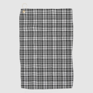 Ash Gray Blackwatch Campbell Tartan Kariert Golfhandtuch