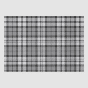 Ash Gray Blackwatch Campbell Tartan Kariert Seidenpapier