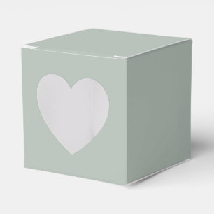 Ash Gray Heart Favor Box Geschenkschachtel