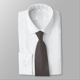 Ash Gray Hidden Initials Solid Color Neck Tie Krawatte
