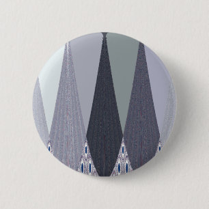 Ash Grey Zickzack Dots Art Print Button