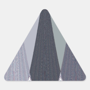 Ash Grey Zickzack Dots Art Print Dreieckiger Aufkleber