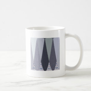 Ash Grey Zickzack Dots Art Print Kaffeetasse