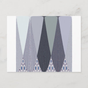 Ash Grey Zickzack Dots Art Print Postkarte