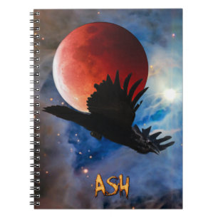 ASH Mystical Raven & Eclipsed Moon Notebook Notizblock
