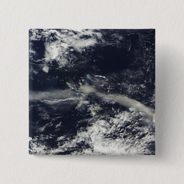 Ash Plume aus Soufriere Hills, Montserrat Button (Vorderseite)