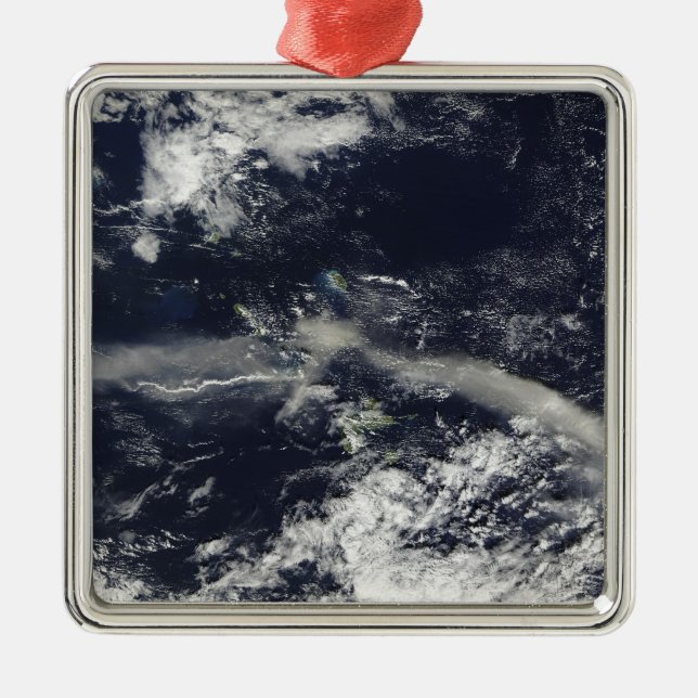 Ash Plume aus Soufriere Hills, Montserrat Ornament Aus Metall (Vorne)