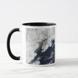 Ash plume vom Berg Redoubt, Alaska Tasse