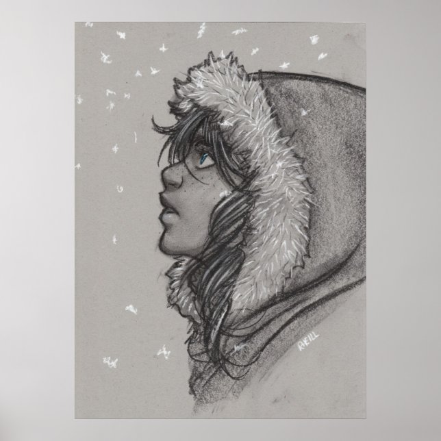 Ash und Schneeplakat Poster (Vorne)