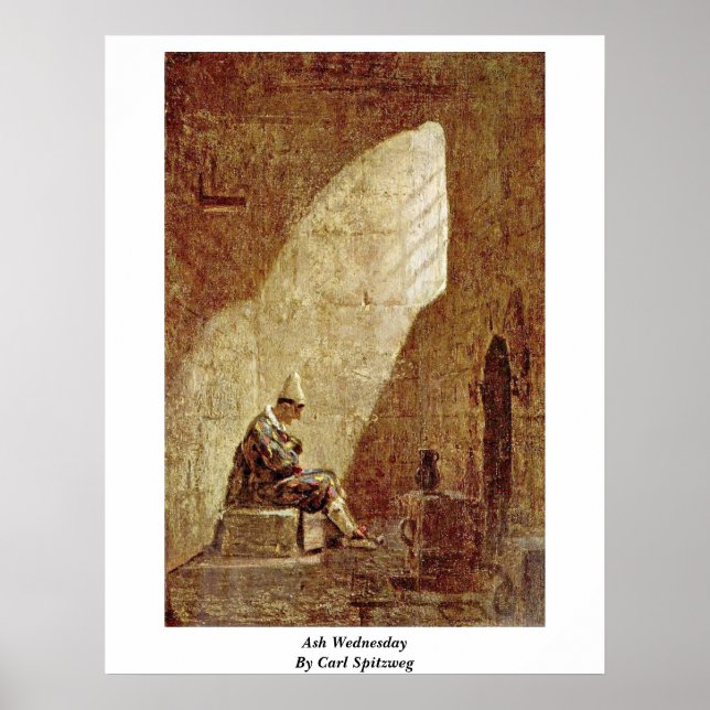 Ash Wednesday By Carl Spitzweg Poster (Vorne)