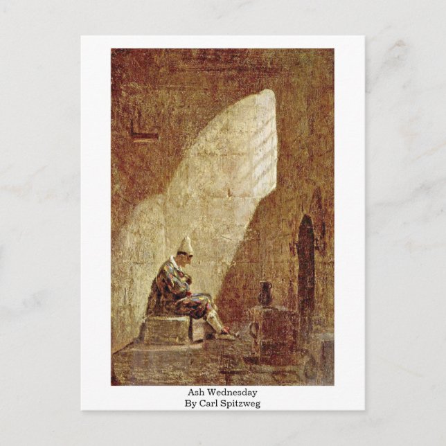 Ash Wednesday By Carl Spitzweg Postkarte (Vorderseite)