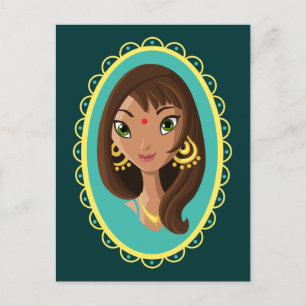 Asha the Indian Beauty Postkarte