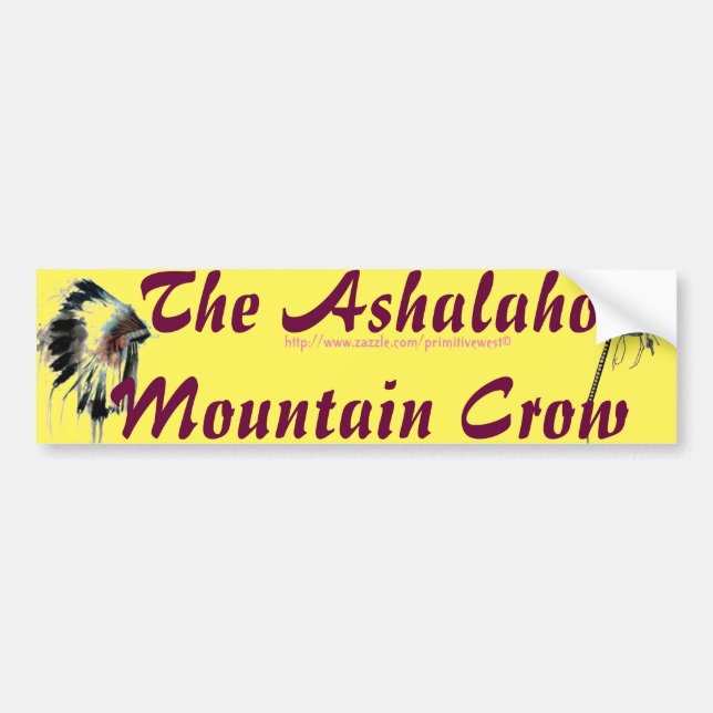 "Ashalaho-Mountain Crow" Autoaufkleber (Vorne)
