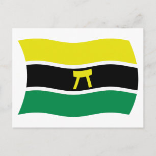 Ashanti-Volk-Flagge-Postkarte Postkarte