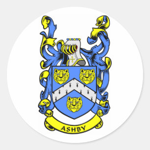 ASHBY-Familienwappen Runder Aufkleber