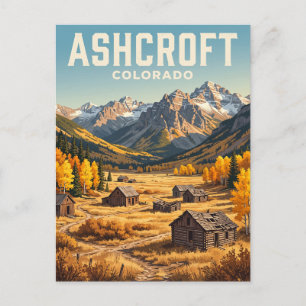 Ashcroft Geisterstadt Colorado Postkarte