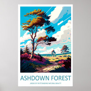 Ashdown Forest Reise Druck Wandkunst Ashdown Poster