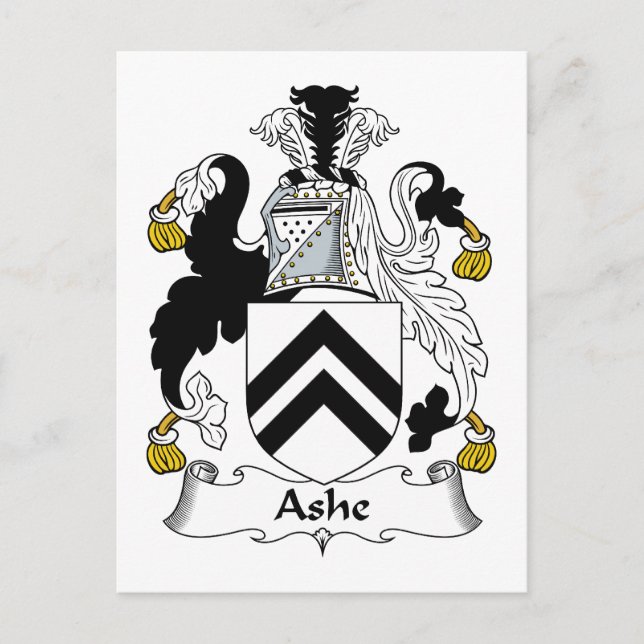 Ashe Familienwappen Postkarte (Vorderseite)