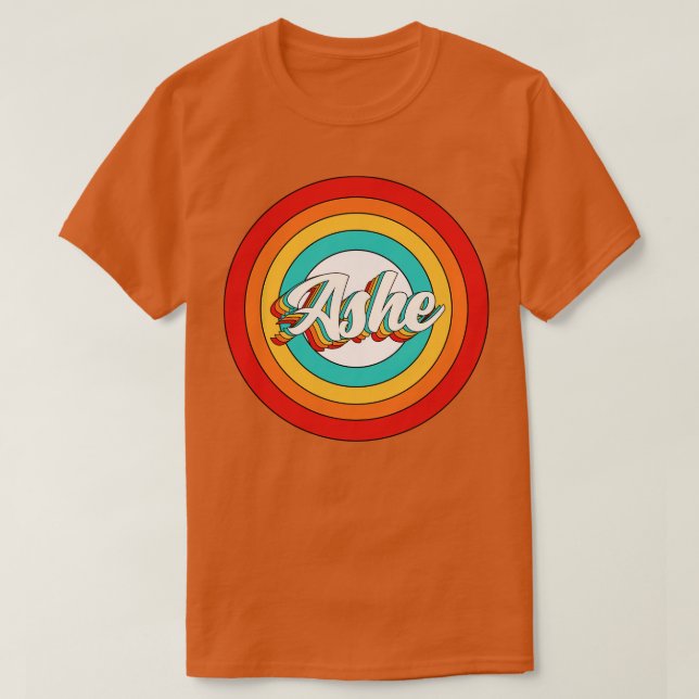 Ashe Name Shirt Vintag Ashe Circle (Design vorne)