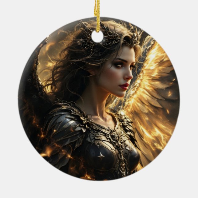 Ashenlight: Die Schattenflamme-Seraph Keramik Ornament (Hinten)