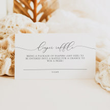 ASHER Elegante Minimalistisch Script Diaper Raffle