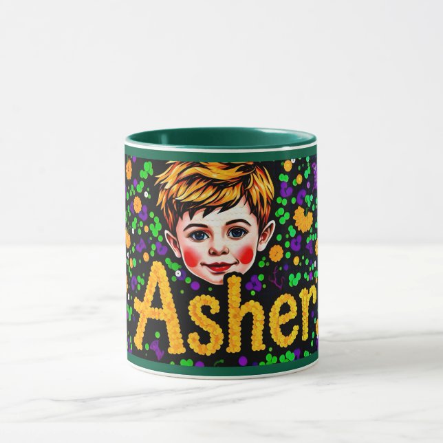 ASHER ~ GLOSSY Sequin Picture ~ Tasse (Zentrum)