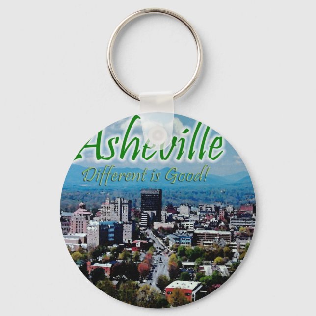 Asheville...Anders ist gut! Schlüsselanhänger (Vorderseite)