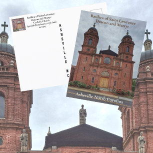 Asheville NC Basilika des Heiligen Laurentius Postkarte