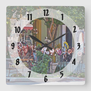 Asheville NC - Gift Shop Quadratische Wanduhr