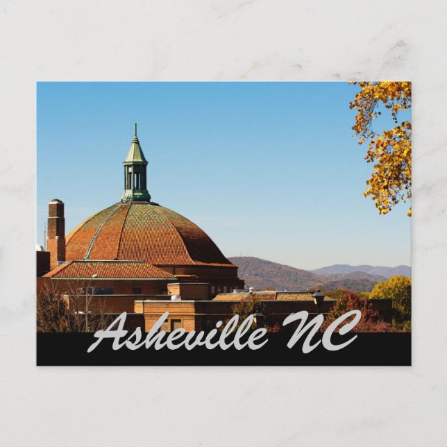 Asheville NC Postkarte (Vorderseite)