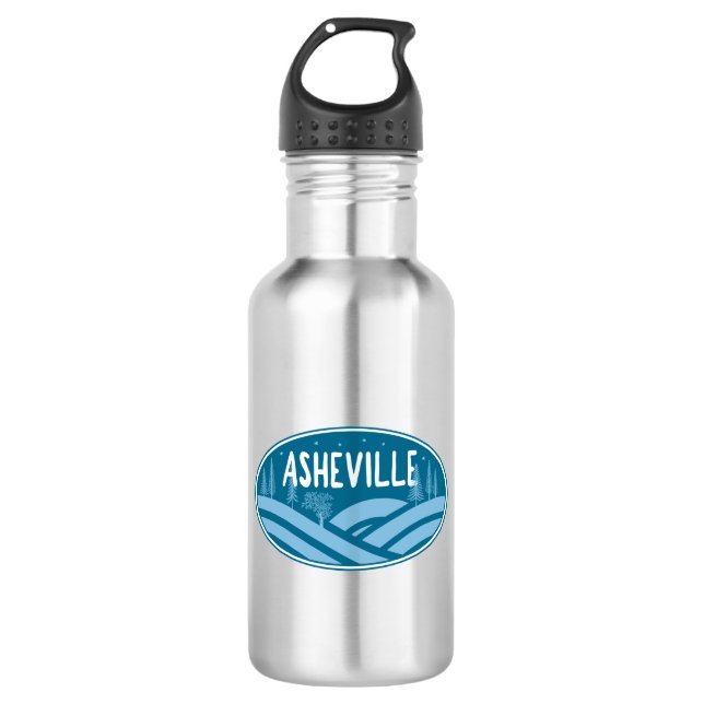 Asheville North Carolina Außenbereich Edelstahlflasche (Vorderseite)