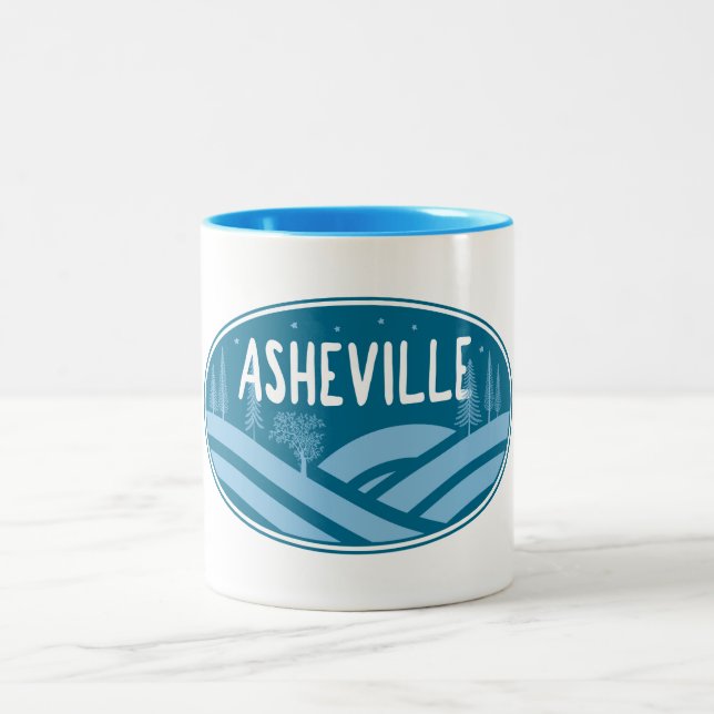 Asheville North Carolina Außenbereich Zweifarbige Tasse (Mittel)